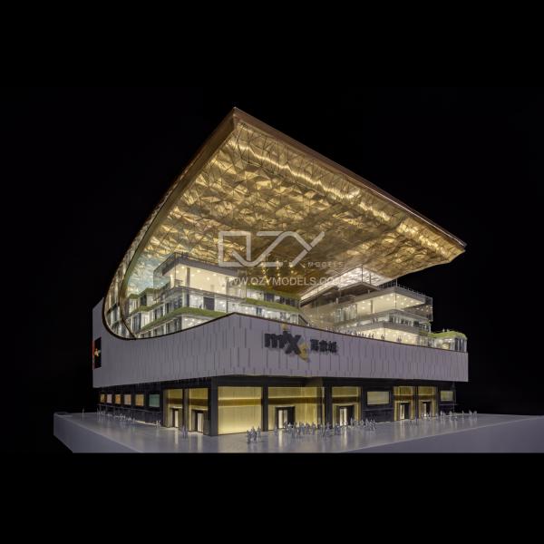 Modelo seccional del centro comercial MixC de Guangzhou 1/100, acrílico, modelos de diseño arquitectónico de material ABS