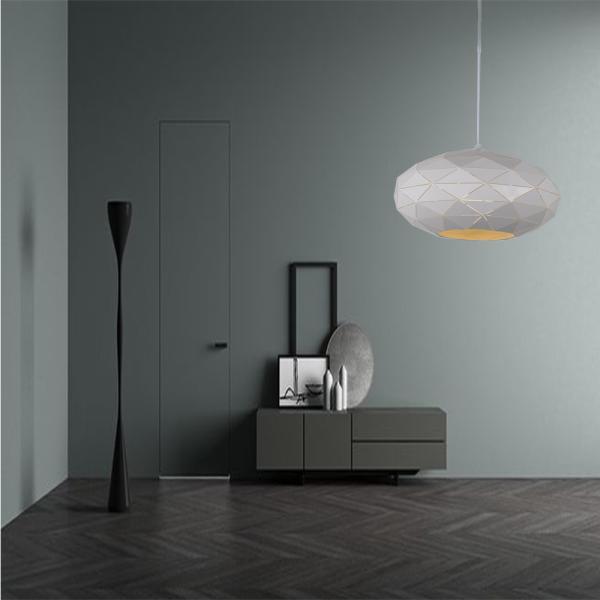 Metal Black And White Modern Suspended Pendant Light