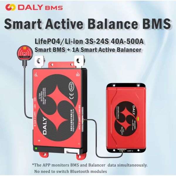 High-Efficiency BMS with 60A Charge for 8s-17s Battery Strings