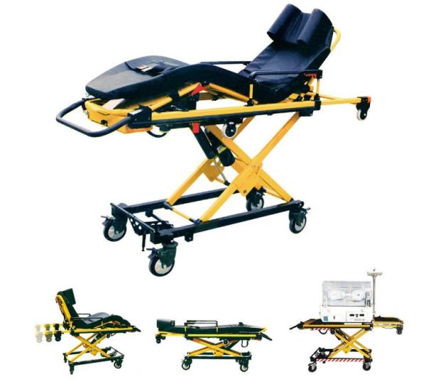 MDK-D16 Camas de ambulancia plegables con tren de aterrizaje eléctrico y ángulo de cabeza ajustable para primeros auxilios