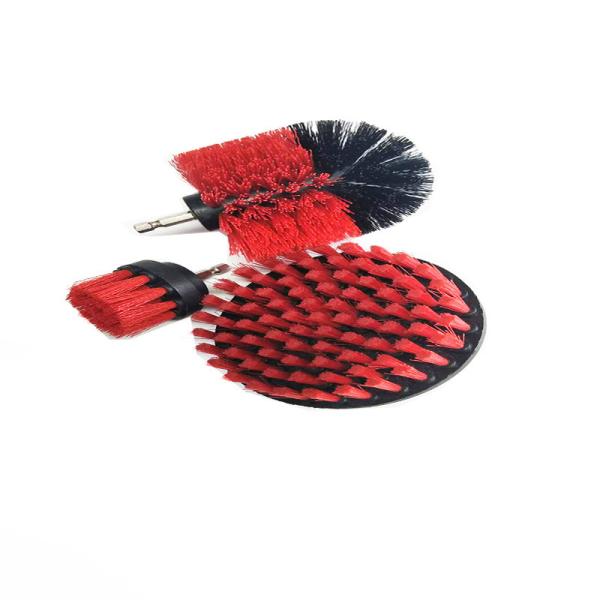 Nylon Bristle Electric Drill Cleaning Brush Set 4inch Pp Handle