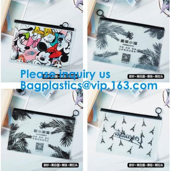 Frosted Plastic PVC Slider Zipper Bag,Pvc Food Grade Plastic PE Slider Zipper Bag For Frest Fruit Suit Packing Bagease