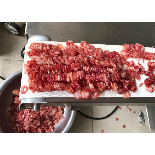 Máquina de cortar carne de salchichas pequeñas con espesor ajustable 500~800 kg/h Capacidad