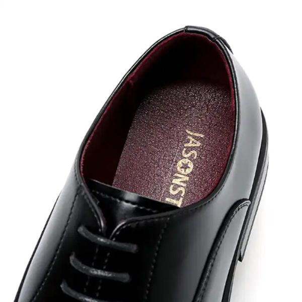 Genuine Leather British Lace Up Men'S Formal Dress Shoes Oxford No-Slip Business Shoes