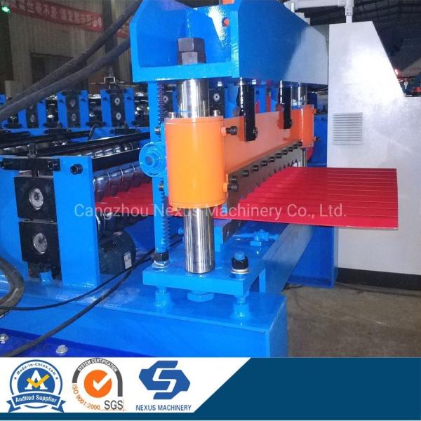                  Corrugated Sheet Roof Forming Machine Red Color Steel Roofing Production Line             