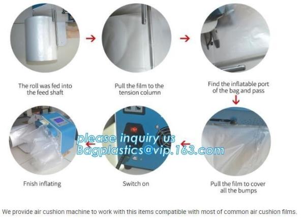 air cushion pillow bags, inflatable air filled pillow bag, shockproof recycable air pillow glass bottle bag, bagplastics
