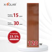 Modulos de azulejos solares planos de doble vidrio naranja 120W Paneles solares Corriente máxima de fusible 25A