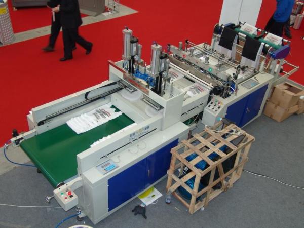 9Kw Auto Polythene Bag Making Machine / Equipment With Two Sealing knifes