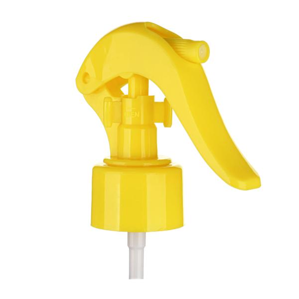 Pulvérisateur en plastique PP jaune de luxe 28/410 Mini pulvérisateur à gâchette