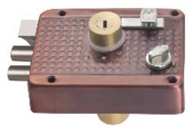 Brass Cylinder Zinc Rim Latch Door Lock Round Bolt With Paint Spraying 310