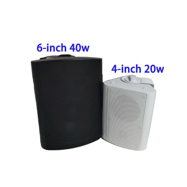 Enceinte murale Hi-fi durable 40W 100V avec woofer de 6 pouces, matériau ABS CE OEM ODM pour hôtel