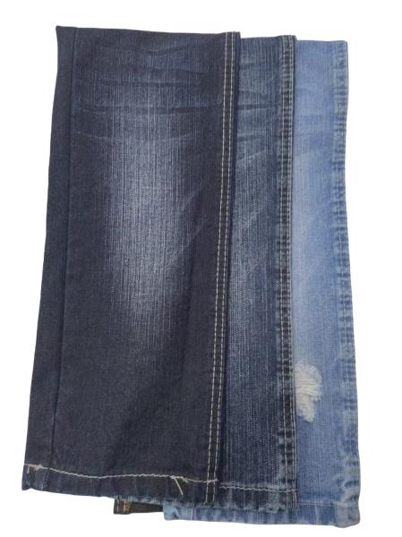 Tejido vaquero de algodón poliéster de 13 oz, color índigo oscuro JSD3364