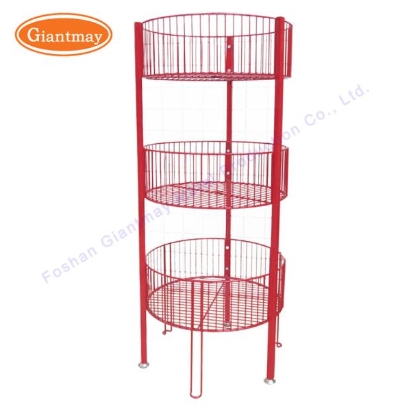 3 Tiers Toy Rack Beverage Retail Dump Bin Display Metal Stand