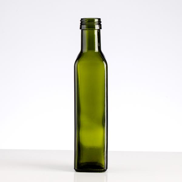 Customer's Choice 500ml Cylindrical Green Condiment Glass Bottles for Olive Oil 250ml