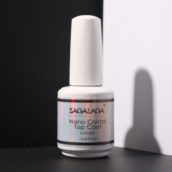 High Gloss Shine Long Lasting Base and Top Coat Gel Polish 15ml No Wipe Nano Crystal Private Label MSDS Certified