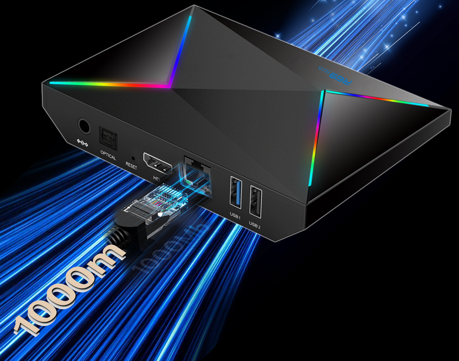 4K Ultra HD Android TV Box R69 Plus Smart Streaming Media Player with High-Speed 5G WiFi, Bluetooth, Support Popular Streaming Apps & 3D Movies, All-in-One Setup for Living Room