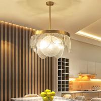 L'or plaqué a givré le corps épaissi en verre blanc de lampe de lampes pendantes