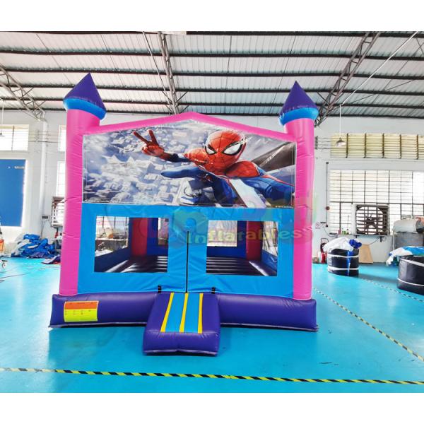 EN14960 Super Hero Inflatable Castle Bounce House For Advertisement