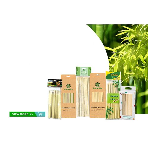 Large Diameter Long Bamboo Round Wooden Sticks for Customized BBQ Skewers Different Sizes