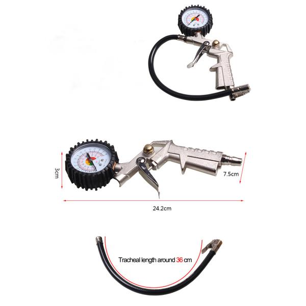 Aluminum Auto Tire Air Inflating Gun Digital Tire Pressure Gauge 200 PSI Max Pressure