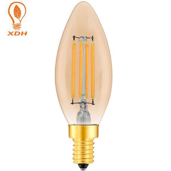 Candelabra Edison Screw Base E12 E14 Vintage Filament Bulb C35 2700k Warm White
