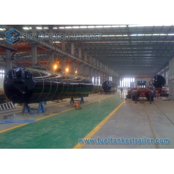 3 Axle Flue Heating Asphalt Tanker Trailer 52000 Liters Bitumen Tanker