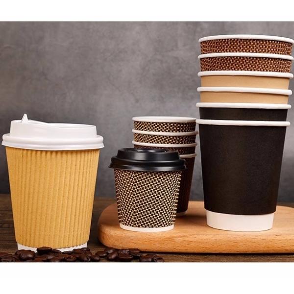 Competitive Double Wall Takeout Paper Coffee Cup with PS/PP Lids 8oz/8boz or Custom Size
