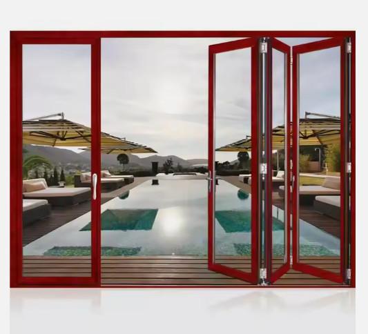 Thermal Break Aluminum Frame Sliding Door Dust Resistant With Tempered Glass