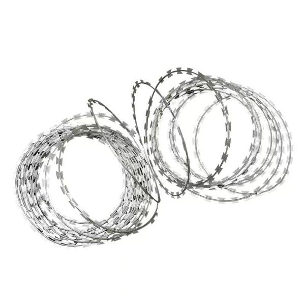 New Type Top Sale BTO22 Hot Dipped Galvanized Concertina Razor Barbed Wire Anti Climb For Sale