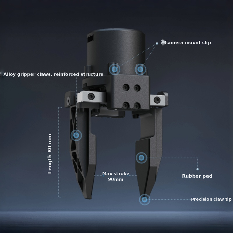 Unitree Dex1-1 Standard Electric Robot Gripper 90mm Stroke Adjustable Force Robotic End Effector Humanoid Robot Gripper