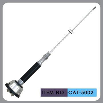 Chrome Iron Bowl Side Mount Car Radio Antenna , Retractable Car Antenna 120 Inch Cable