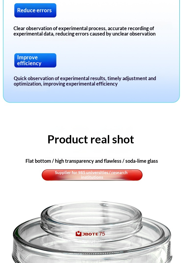 Sodium Calcium Glass Petri & Cell Bacterial Culture Dishes High Temperature Resistant Large Capacity