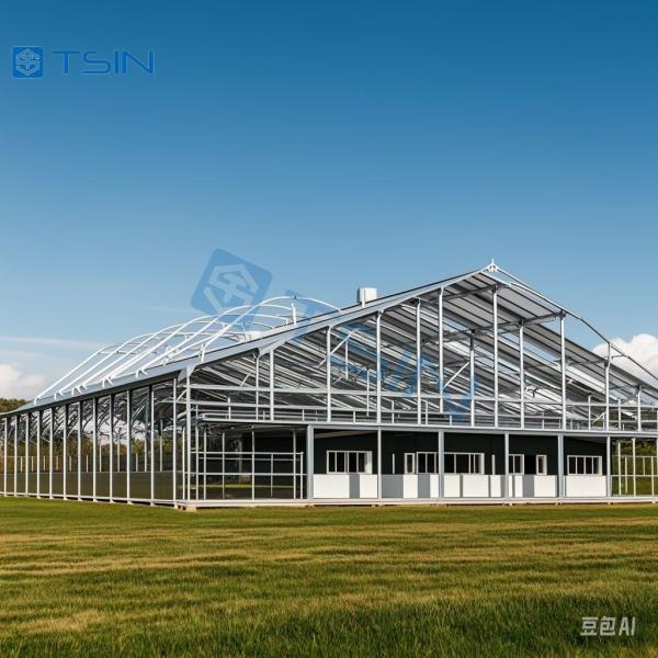 Construcción de edificios prefabricados ligeros para establos de ganado Q235B Q355B ASTM A36