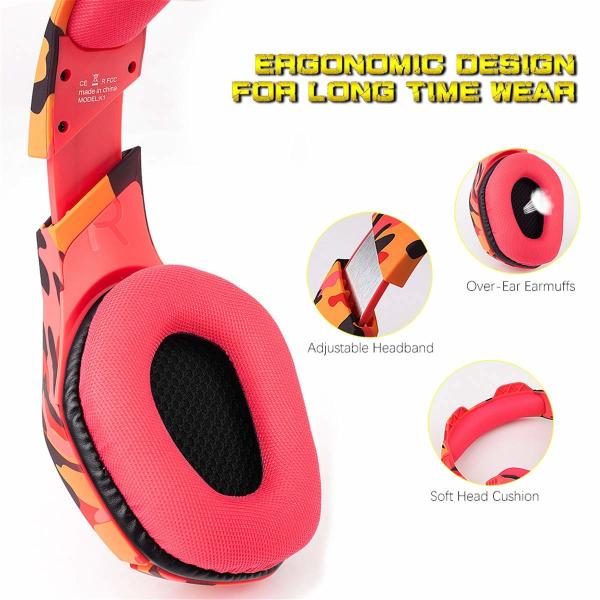 noise cancelling 50mm 2.2kohm 117dB Camouflage Gaming Headset