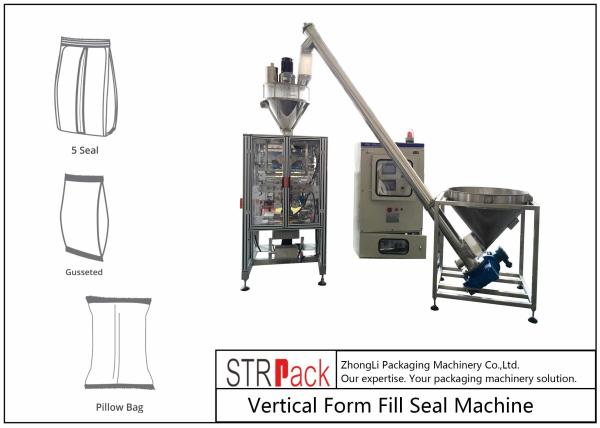 Auger Filler Powder Packaging Machine 6KW 220V PLC Servo System With Auger Powder Filling Machines
