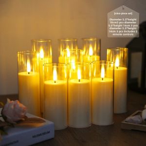 Custom Pillar Candle Sets Cordless Electric LED Candle For Home Decoration