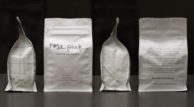 FDA 130 de Matte White Coffee Pouch With mícrons de zíper do bolso