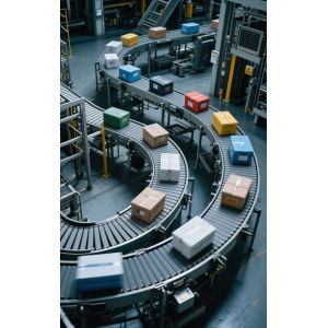 Ligne d'assemblage électromécanique convoyeur à courroie avec courroie de transport en PVC tournant 180 degrés