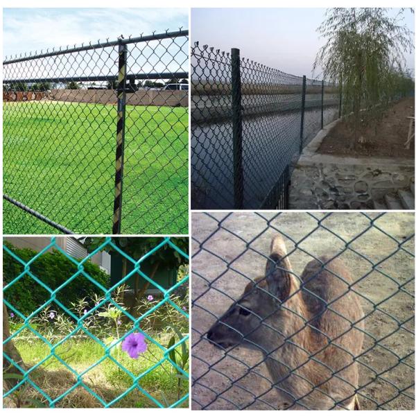 Black Hot Dipped Chain Link Mesh Fencing 2.5m Height 9 Gauge