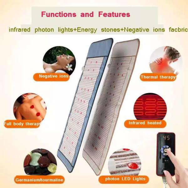 Negative Ions Balls Far Infrared Heating Mat Electromagnetic Pad With Stones