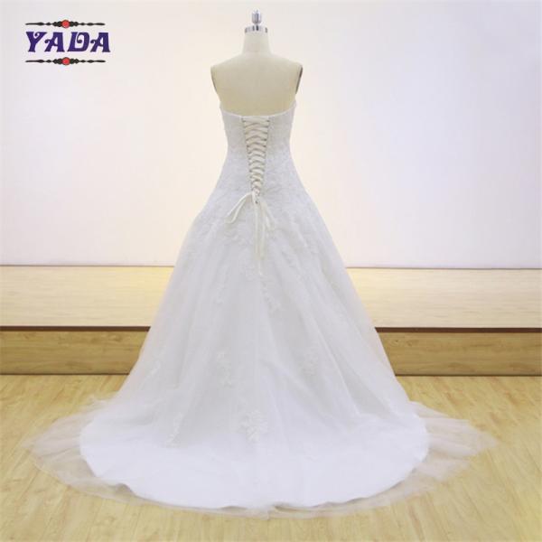 Новый дизайн дам без плеча стройный русалки хвост любимый платье белое дешевые свадебные платья