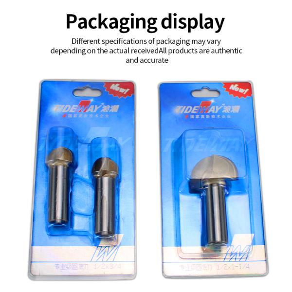 Tideway Woodworking Router Tools Round Bottom Cleaning Profiling Gove Core Box Router Bit for Cnc Router