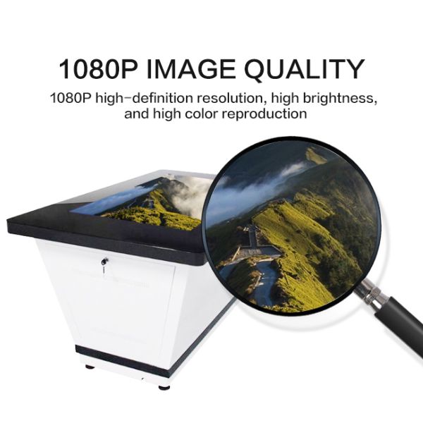 55 inch Modern Heat Proof Conference Table PC Multi Touch Screen Desks