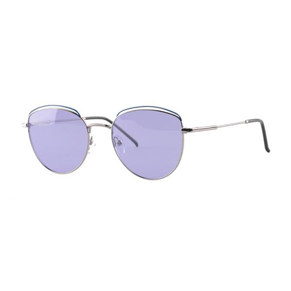 Máscaras de Cat Eye Stainless Polarized Sun dos óculos de sol do quadro do metal das mulheres