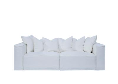 Linen Fabric Removable Cover Sofas With Washable Covers White
