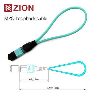Módulo/cabo de loopback de fibra óptica MPO OM3 de 12 fibras