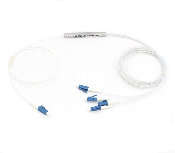 FTTH Fiber Optic PLC Splitter 1x4 Mini Steel Tube 0.9mm Optical Fiber Splitter PLC