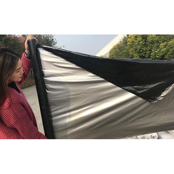 Полиэтиленовая пленка земледелия 5 микронов отражательная черная мульчирует