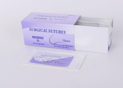 Gama absorvente da sutura de Pga da cor violeta esterilizada em volta dos anos conservados em estoque da agulha 3