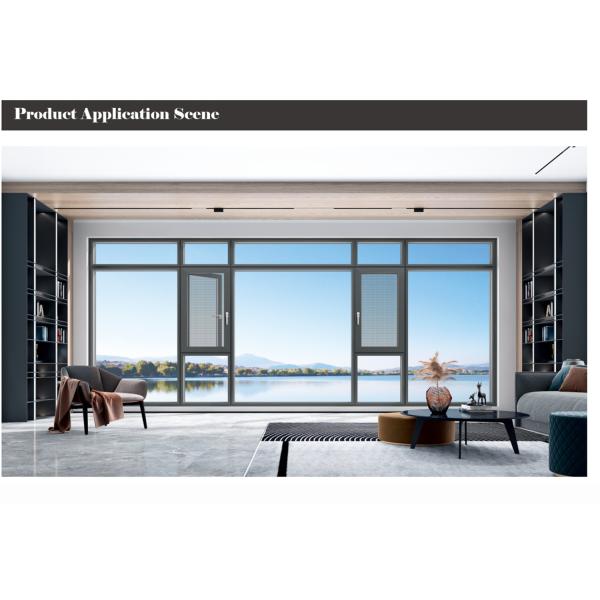 Powder Coated Aluminium Flush Casement Windows With Magenetic Flyscreen